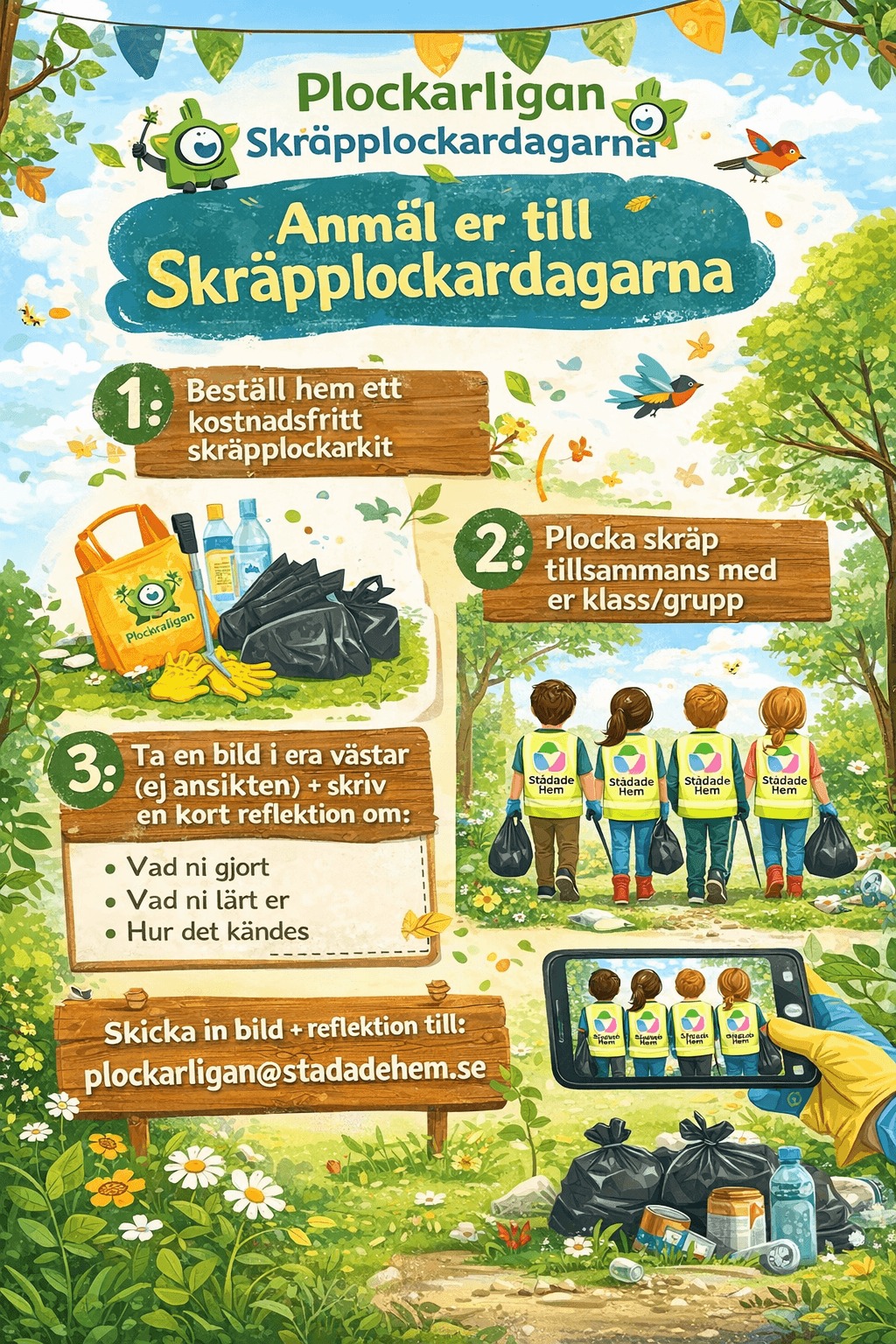Plockarligan-skräpplockardagarna-Städade-Hem
